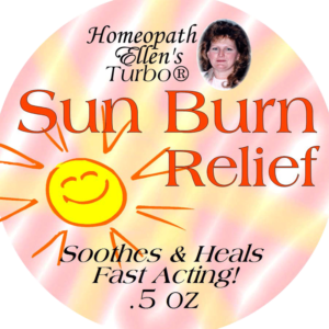 Homeopathic sun burn relief cream.