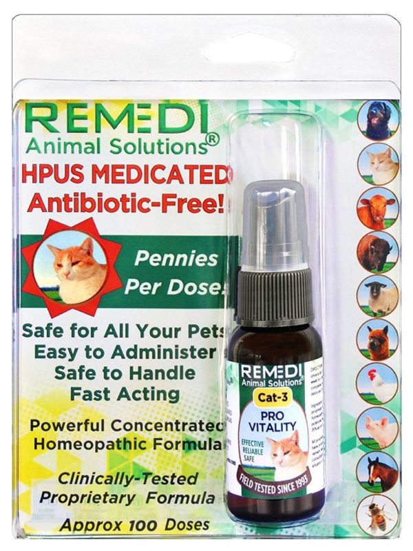 Homeopathic cat remedy in package